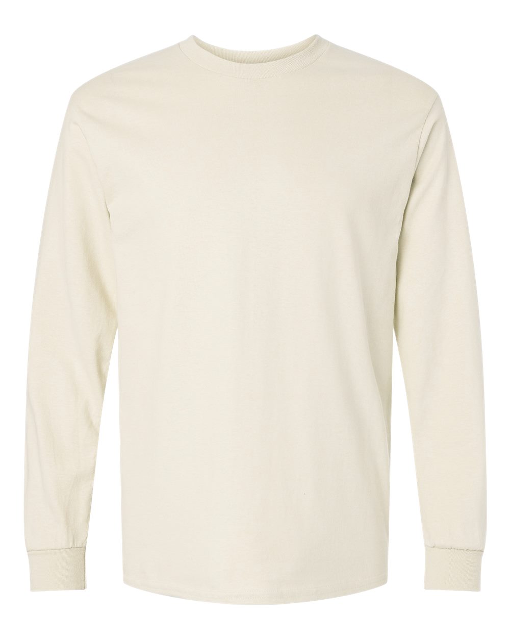 Natural long-sleeve shirt on a white background