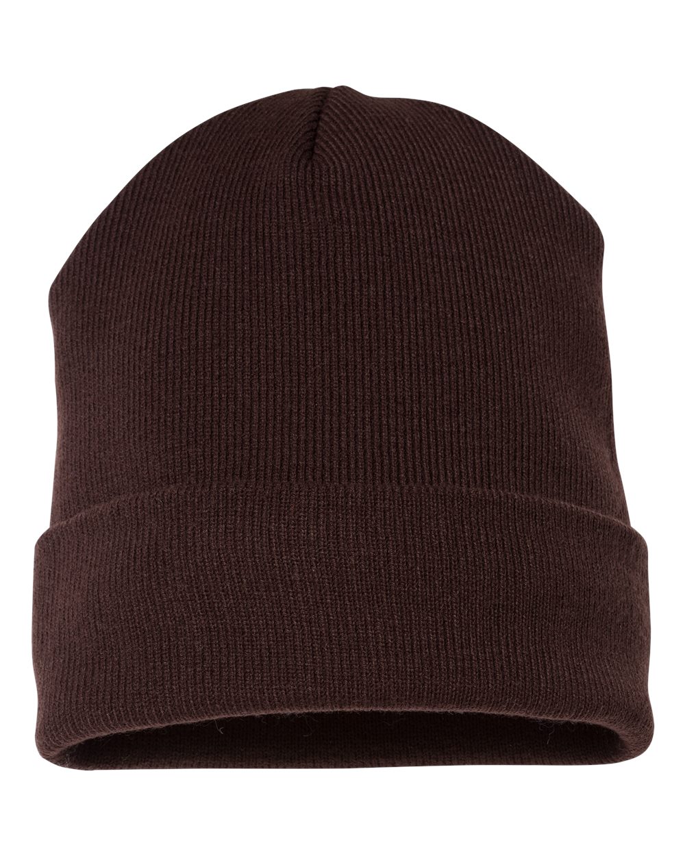Brown beanie on a white background