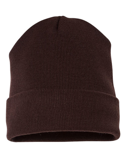 Brown beanie on a white background