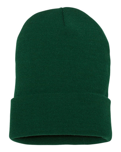 Spruce beanie on a white background
