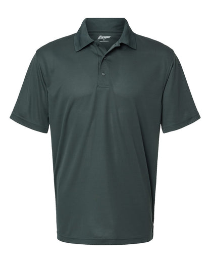 Dark green polo shirt on a white background