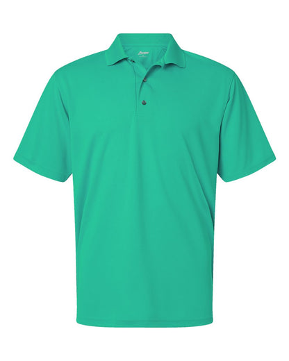 Green polo shirt on a white background