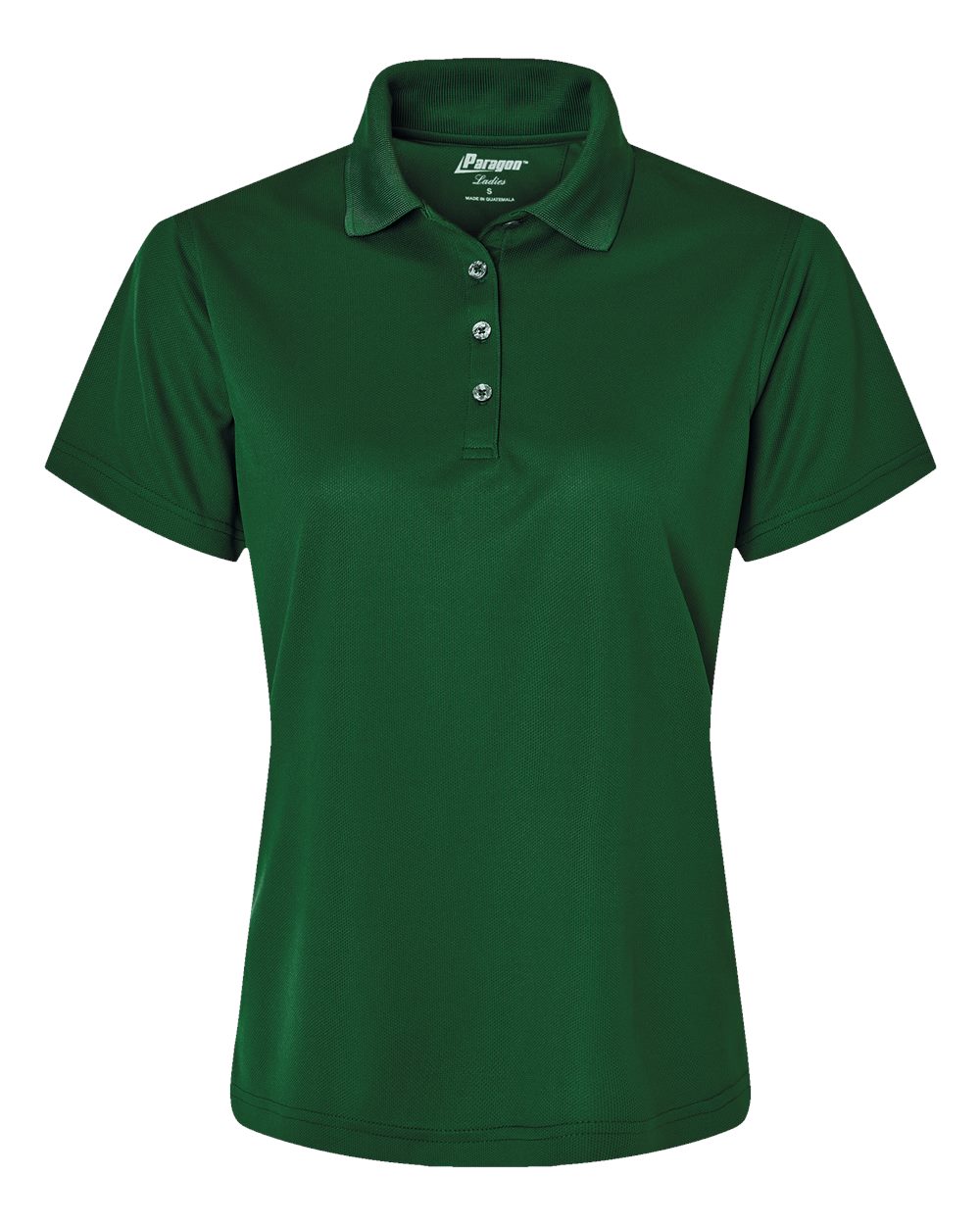 Hunter Green polo shirt on a white background