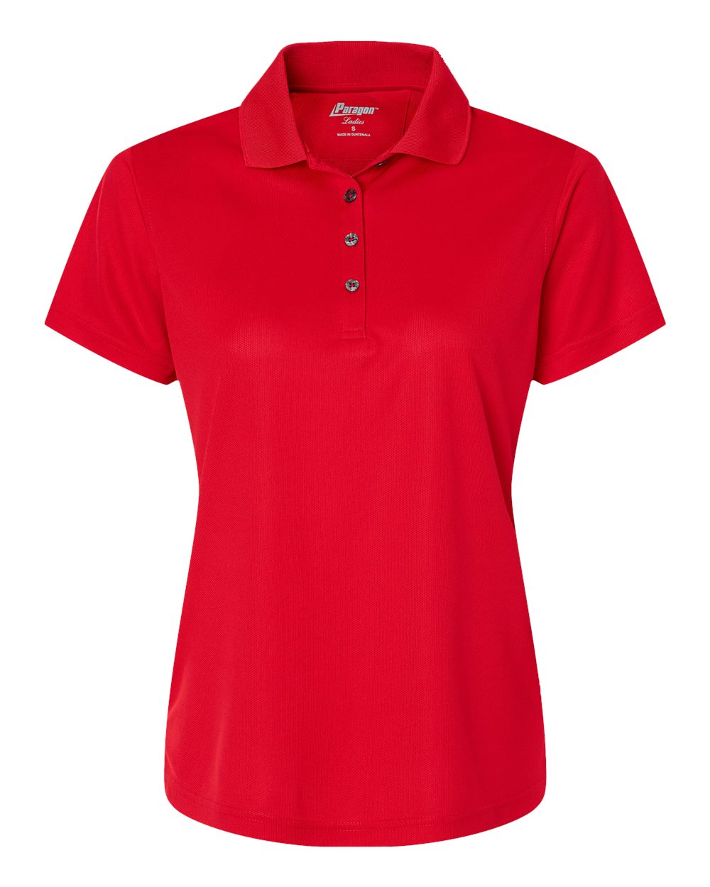 Red polo shirt on a white background