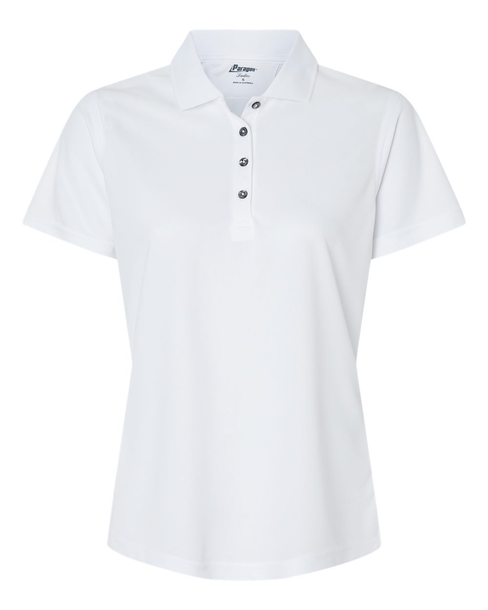 White polo shirt on a white background