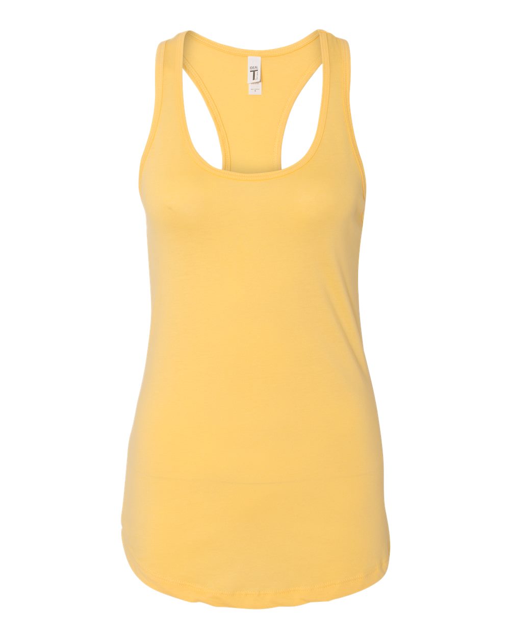 Banana Yellow tank top on a white background
