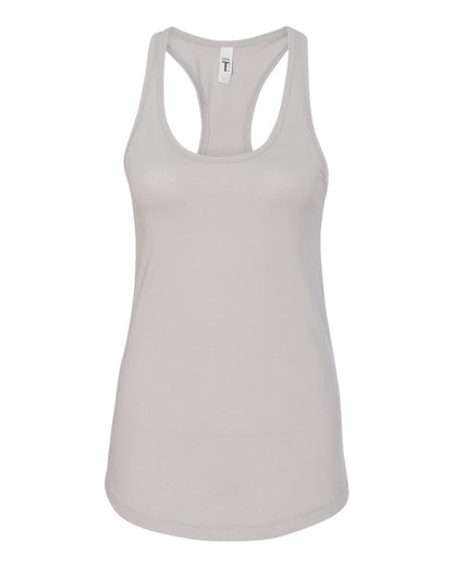 Silver tank top on a white background