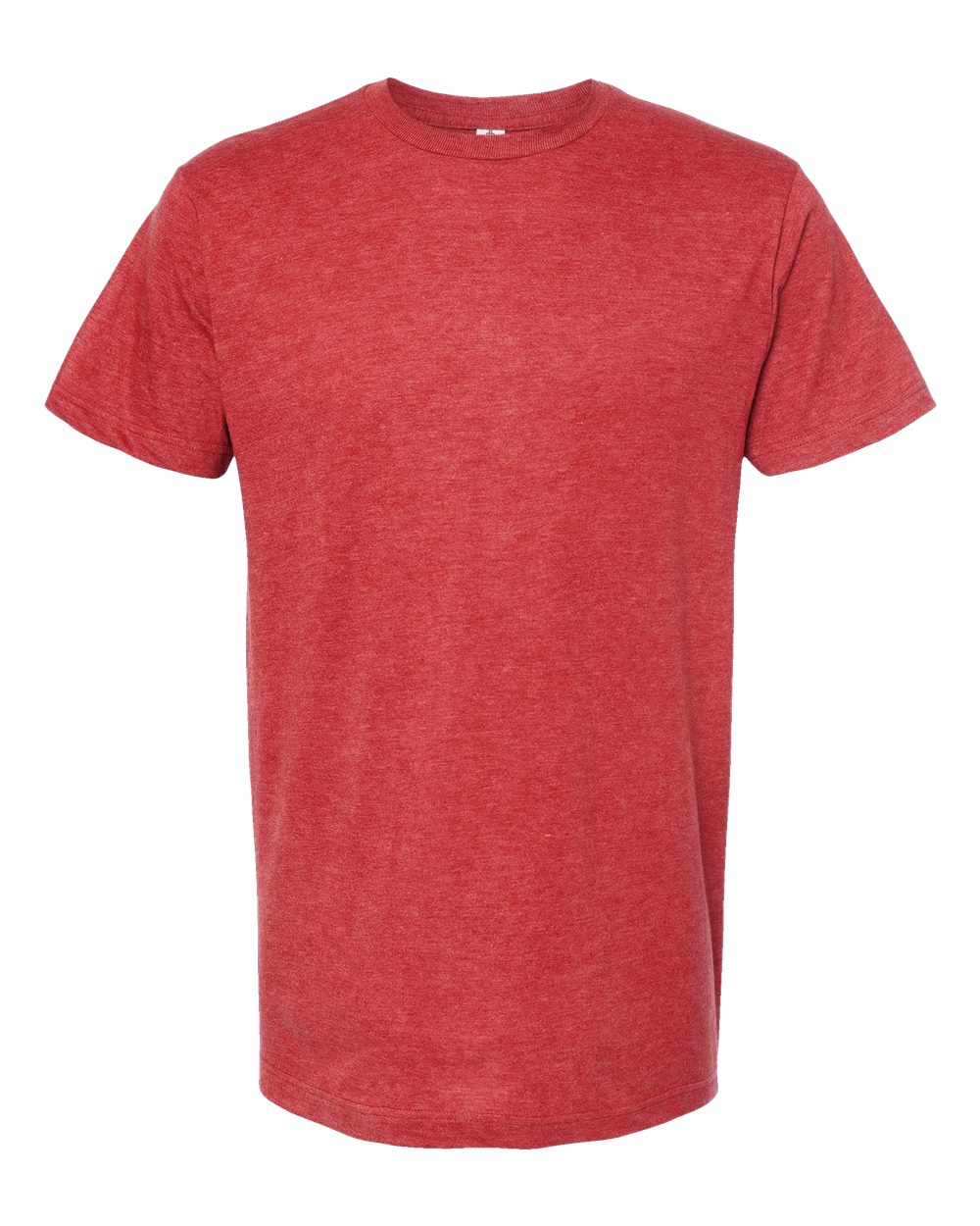 Heather Red t-shirt on a white background