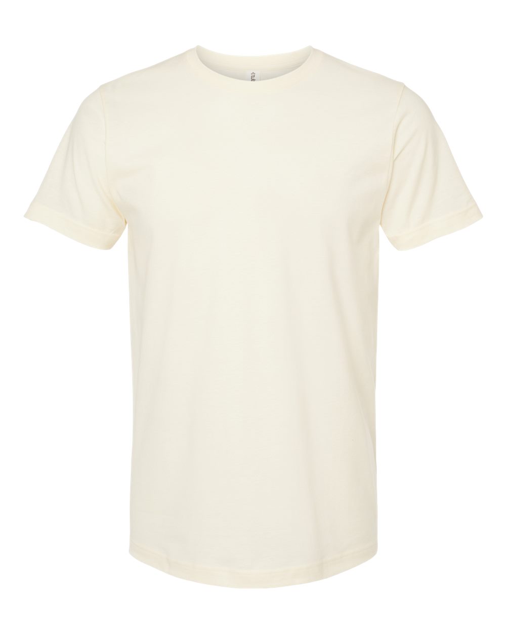 natural white t-shirt on a white background