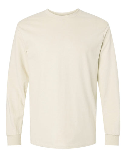 Natural long-sleeve shirt on a white background