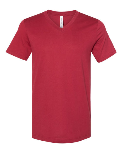 Cardinal V-neck t-shirt on a white background