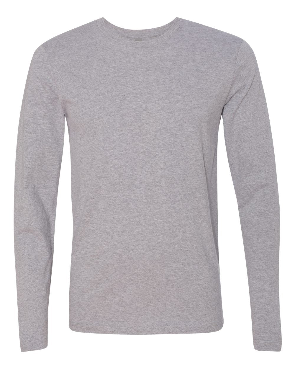 Heather Gray long-sleeve shirt on a white background