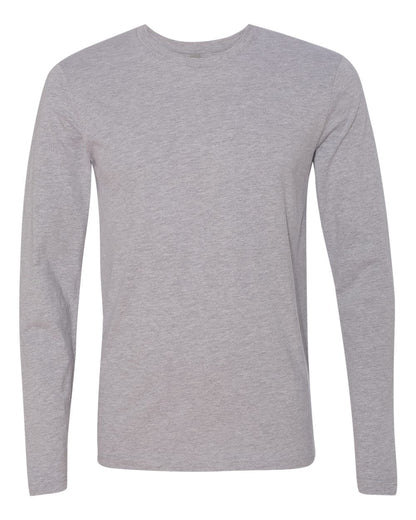 Heather Gray long-sleeve shirt on a white background