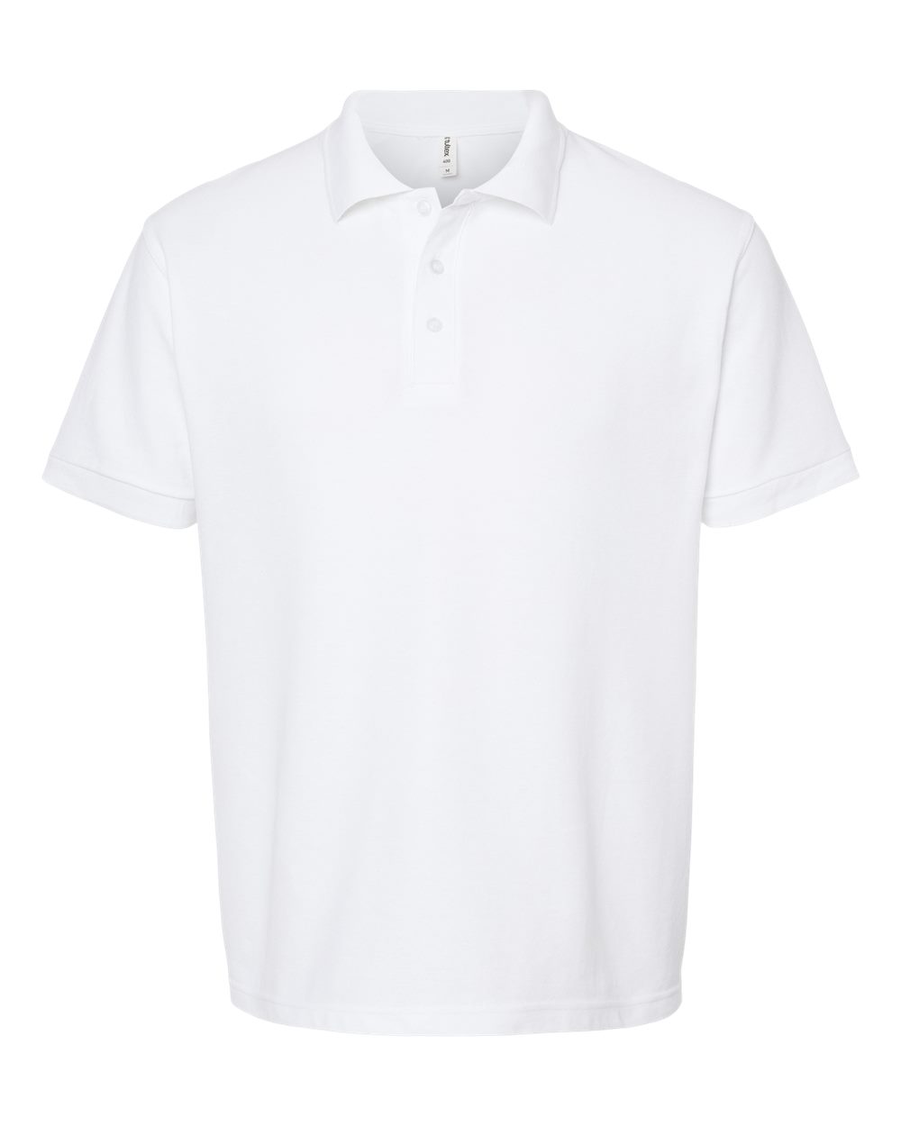 White polo shirt on a white background
