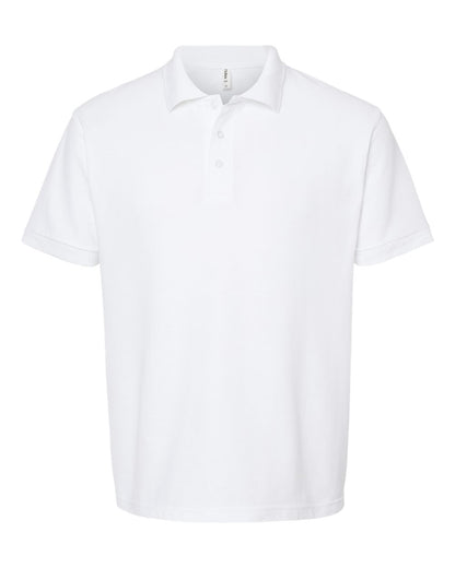 White polo shirt on a white background
