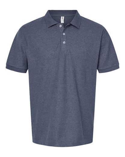 Blue polo shirt on a white background