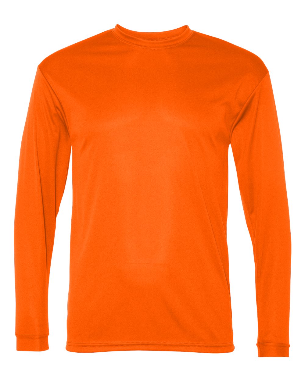Orange long-sleeve shirt on a white background