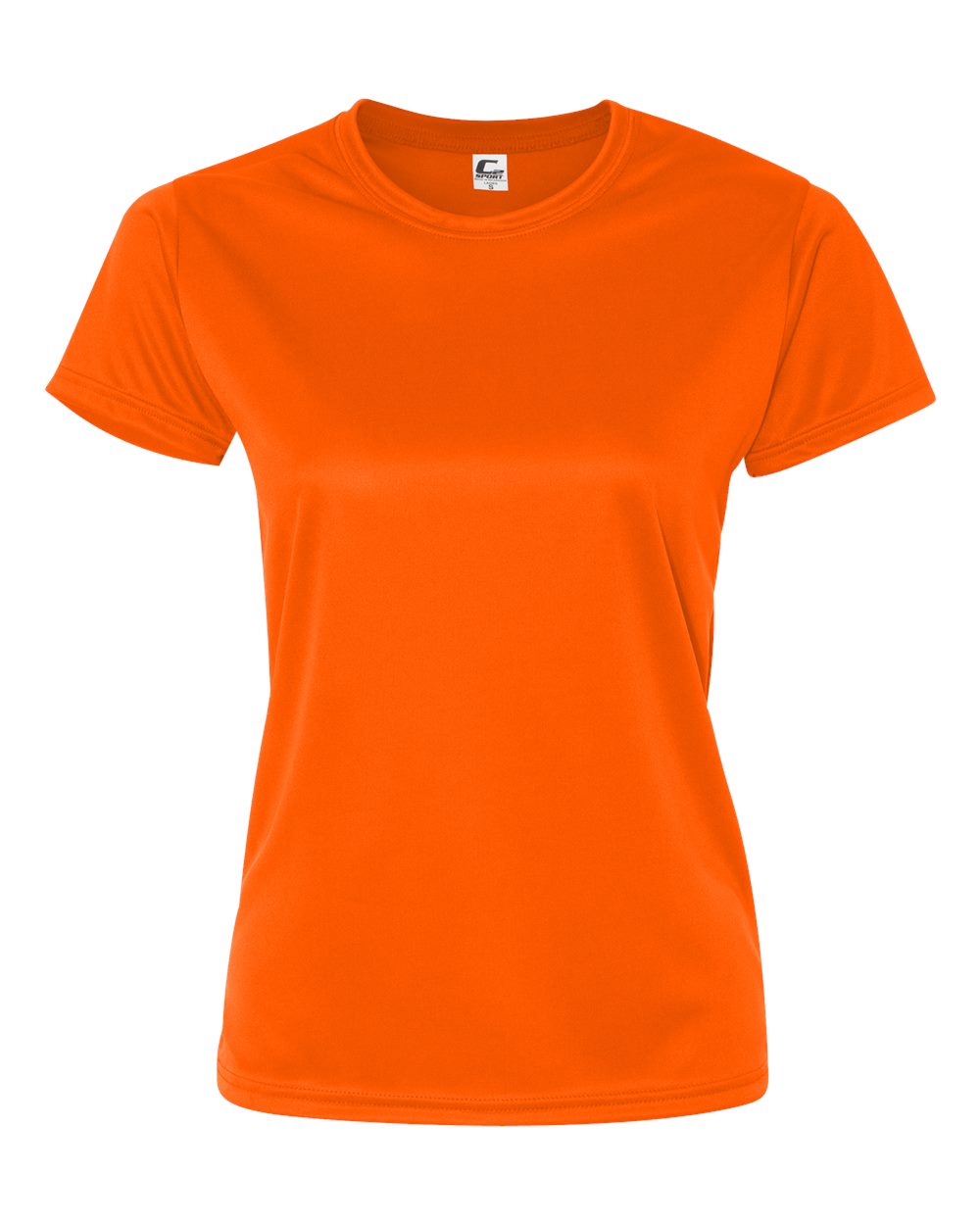 Safety Orange t-shirt on a white background 