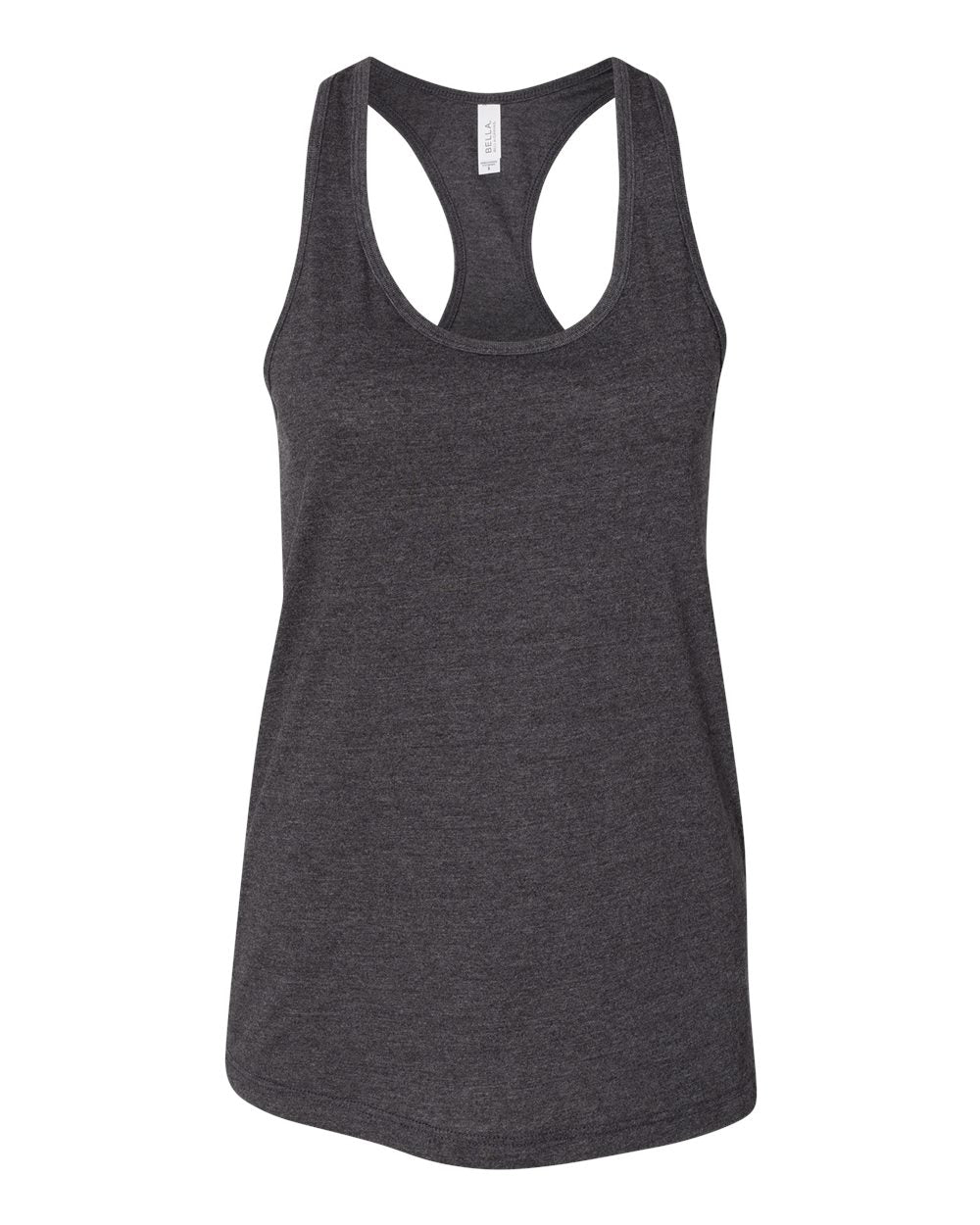 Heather Dark gray tank top on a white background