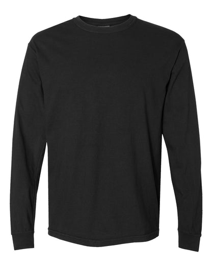 Black long-sleeve shirt on a white background