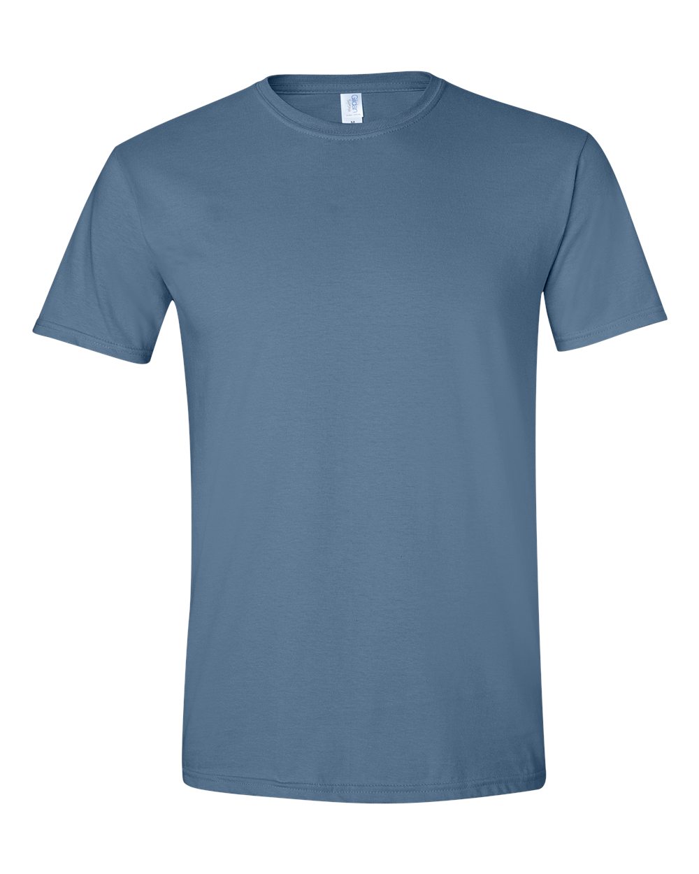 Plain blue t-shirt on a white background