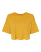 Mustard Yellow crop top on a white background