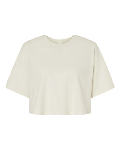 Vintage White crop top blouse on a white background