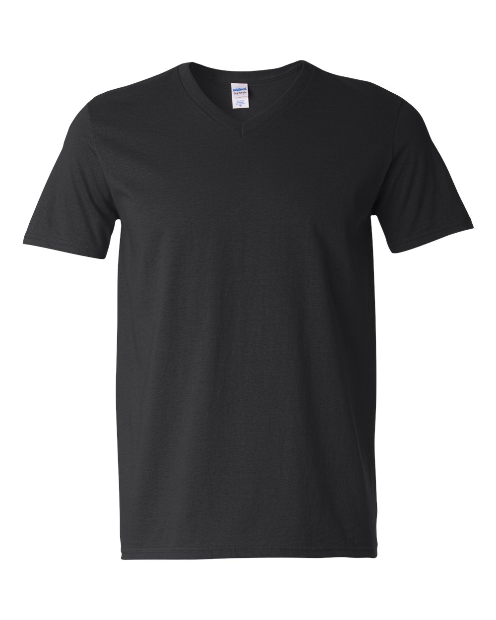 Black t-shirt on a white background