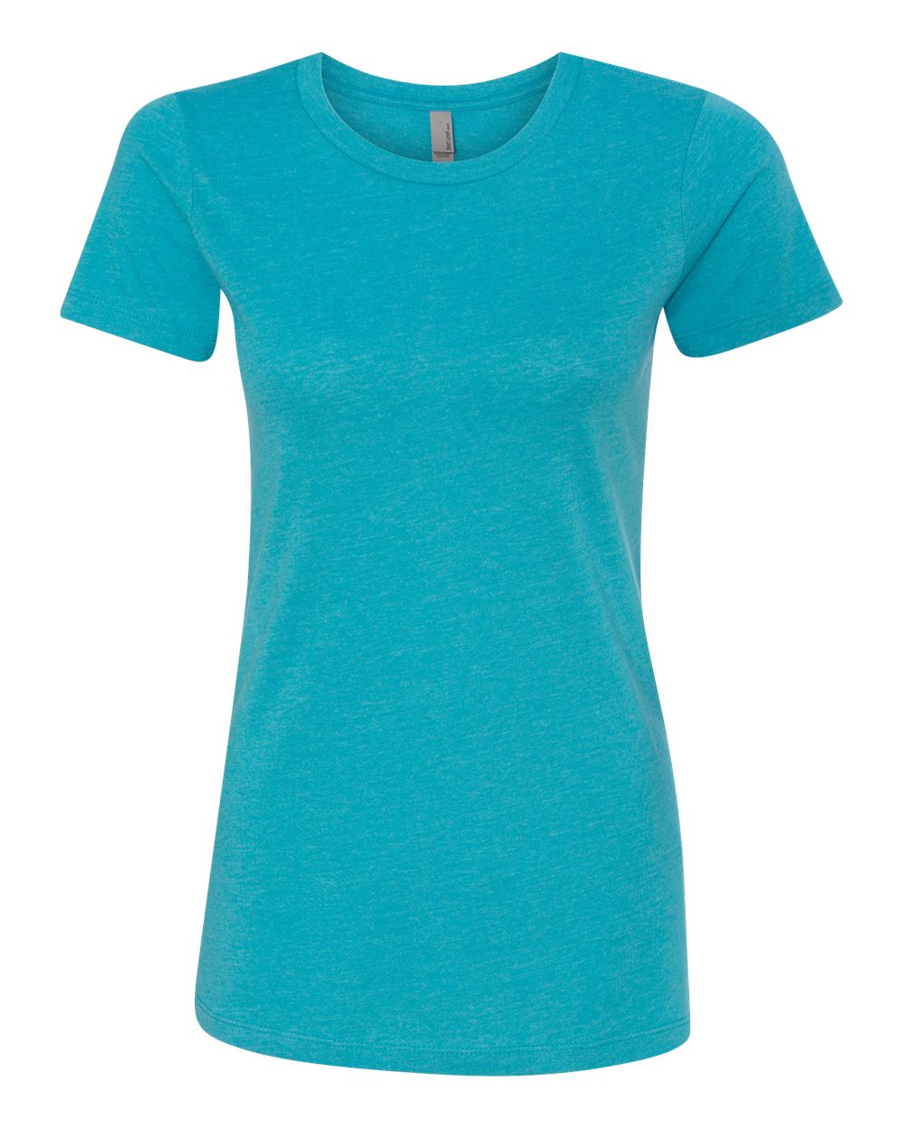 Turquoise blue t-shirt on a white background