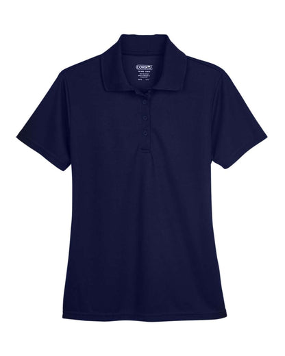 Navy blue polo shirt on a white background