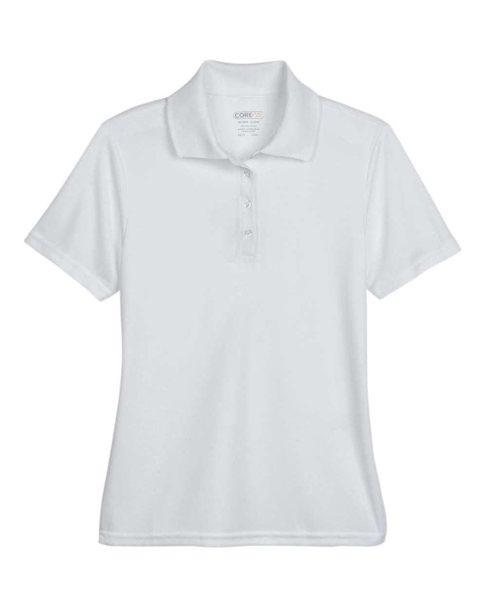 White polo shirt on a white background