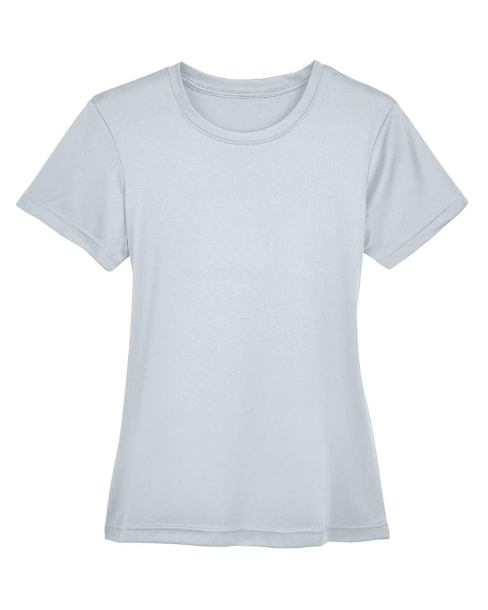 Light grey t-shirt on a white background