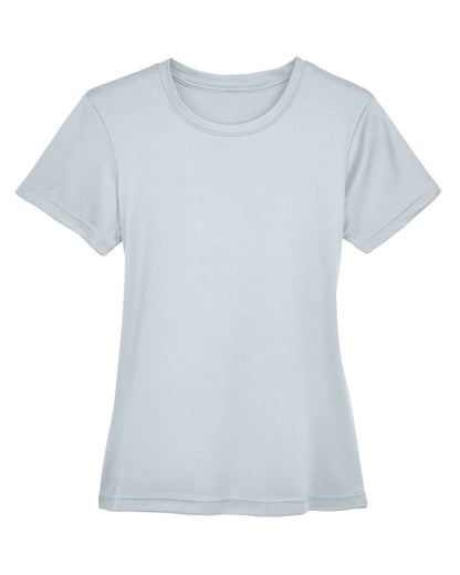 Light grey t-shirt on a white background