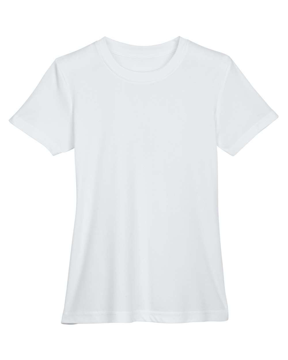 Plain white t-shirt on a white background