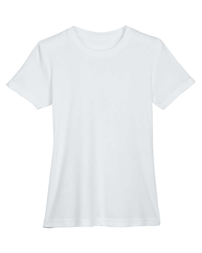 Plain white t-shirt on a white background