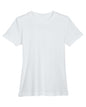 Plain white t-shirt on a white background