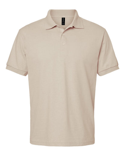 Beige polo shirt on a white background