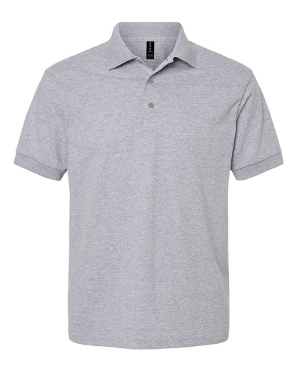 Gray polo shirt on a white background