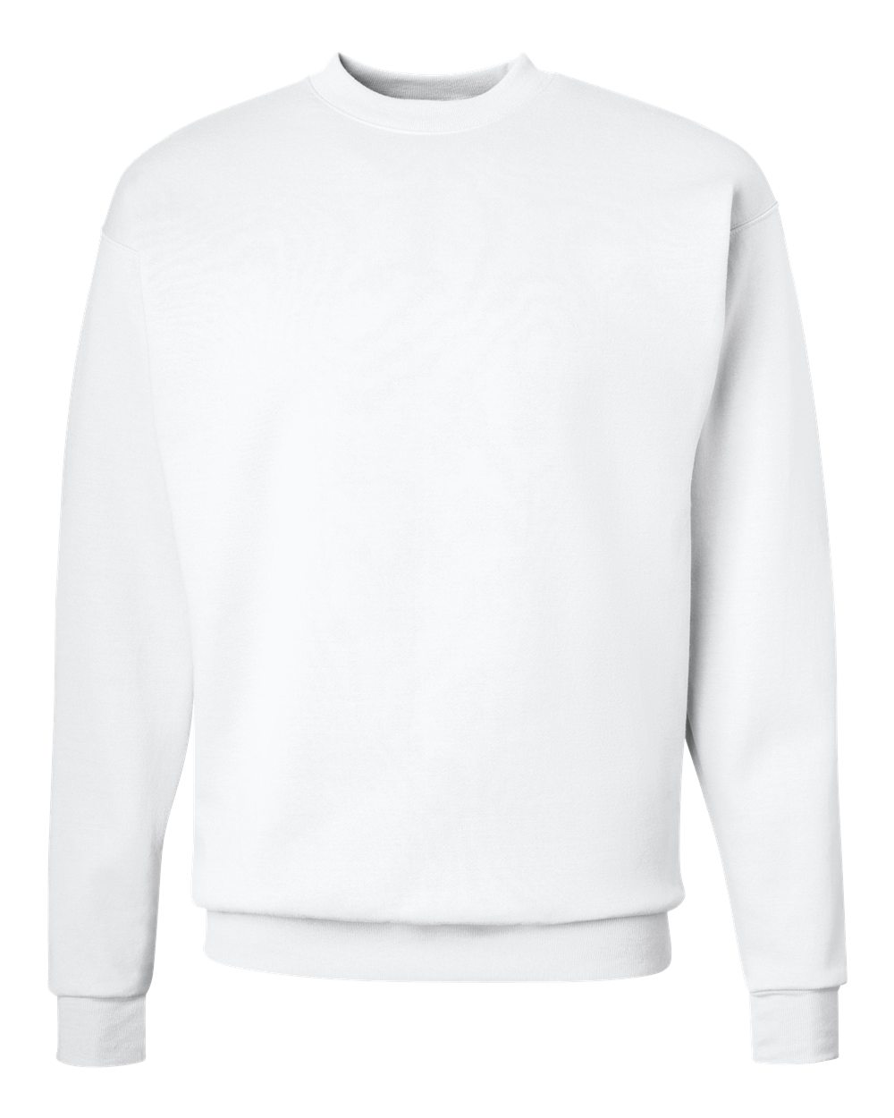 White sweatshirt on a white background