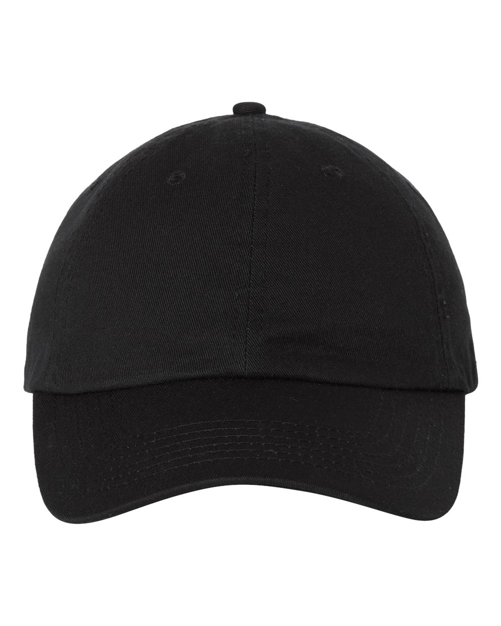 Black baseball cap on a white background