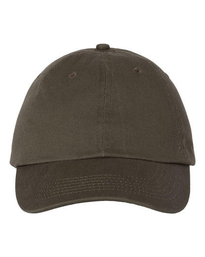 Olive Green baseball cap on a white background