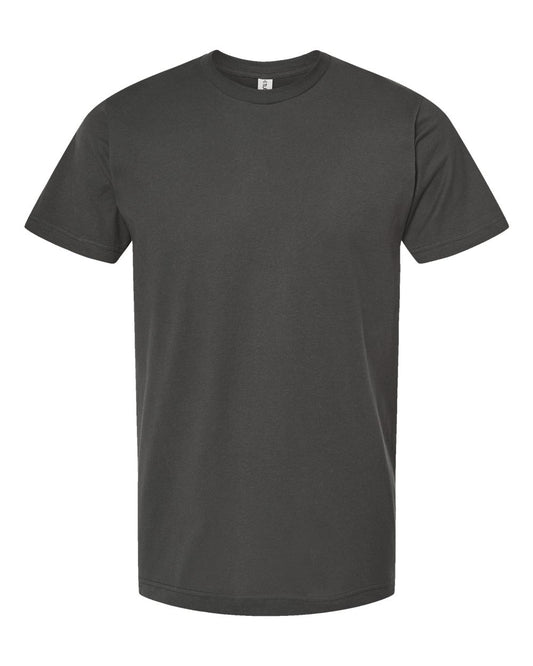 Black t-shirt on a white background