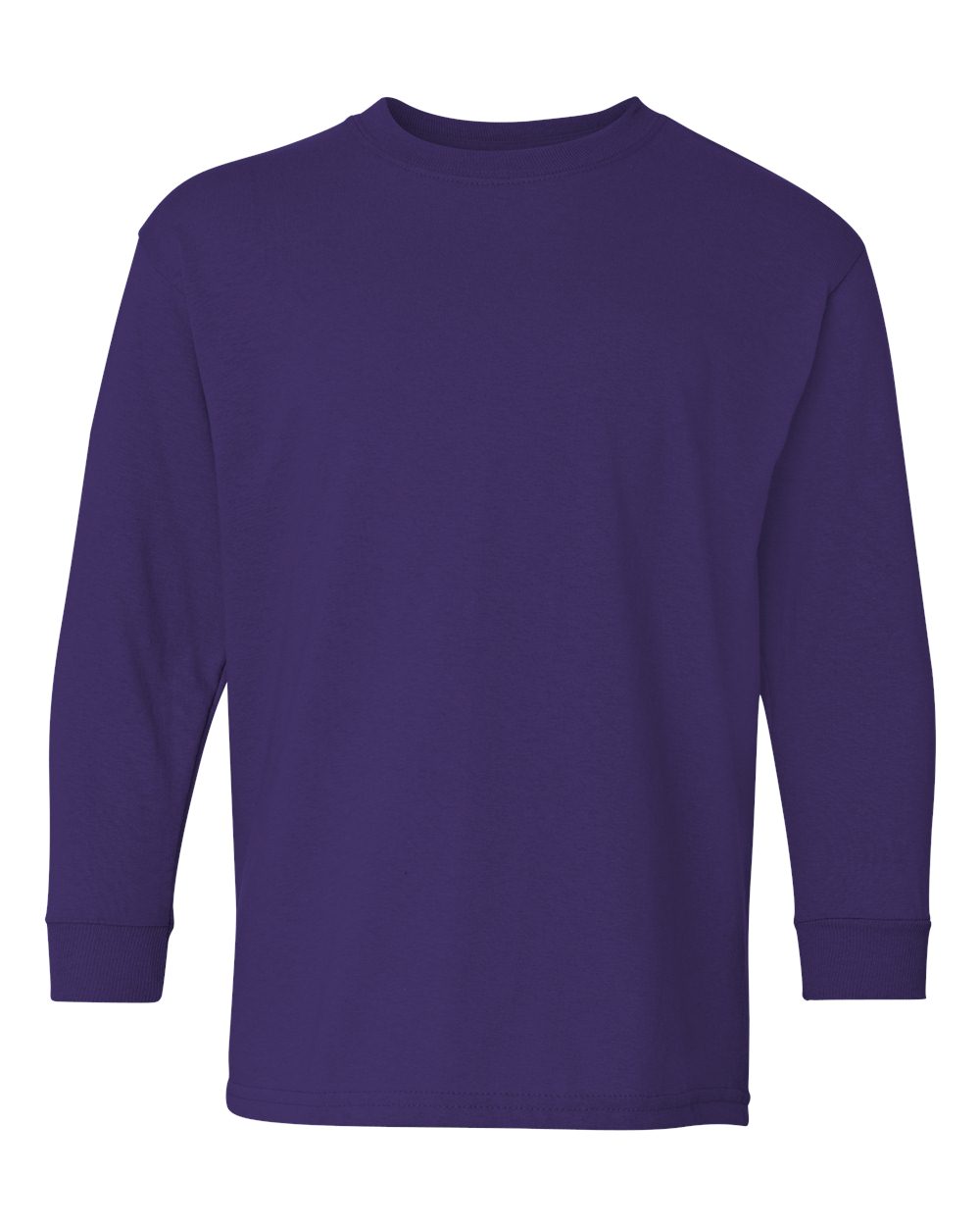 Purple long-sleeve shirt on a white background