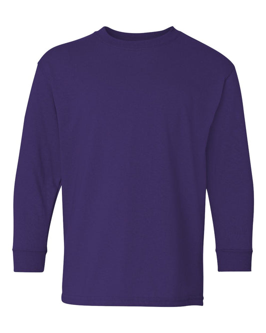 Purple long-sleeve shirt on a white background